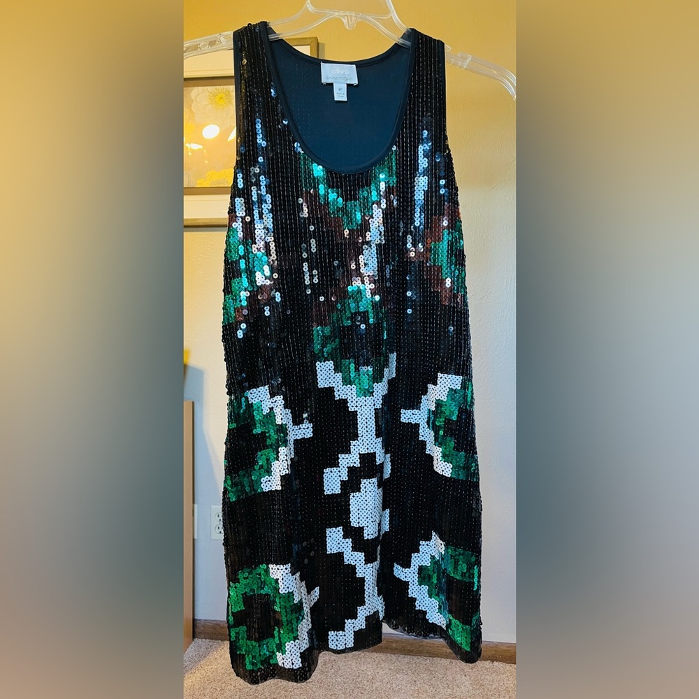 Donna Morgan Sequin Slip Dress